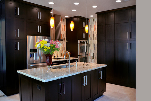 Cream Granite Colonial Kitchen Countertops Stones Brown Outdoor Surface Residential Remodel Beige